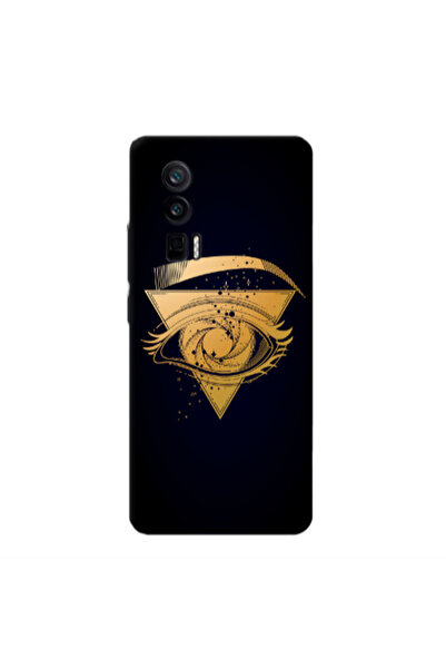 Other Xiaomi Poco F5 Pro Triangular gold eye Transparent Silicone TPU Θήκη