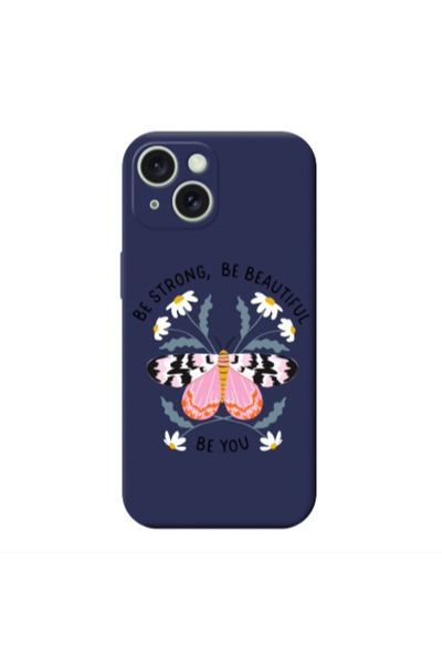 Other Apple iPhone 15 Plus Be Strong Dark blue Colored Silicone TPU Θήκη