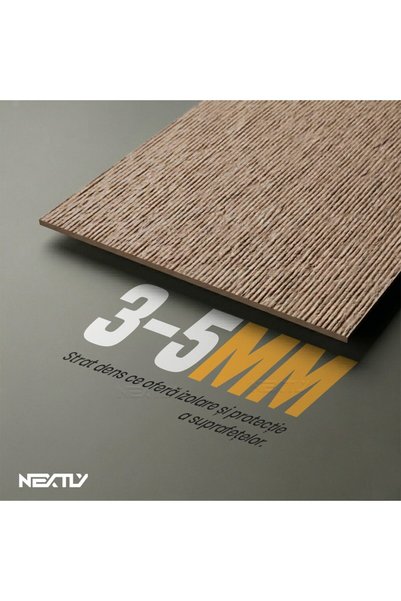 NEXTLY Dale decorative din ipsos cu aspect de piatră 60x120 cm, Maro, 8 buc., 5.76 m²