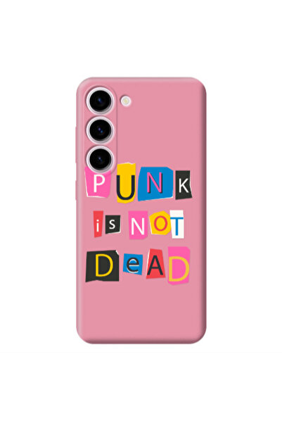 Other Samsung S23 Plus Punk is not Dead Pink Colored Silicone TPU Θήκη