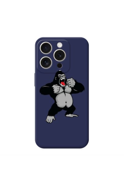 Other Apple iPhone 15 Pro Max Angry Gorilla2 Dark blue Colored Silicone TPU Θήκη