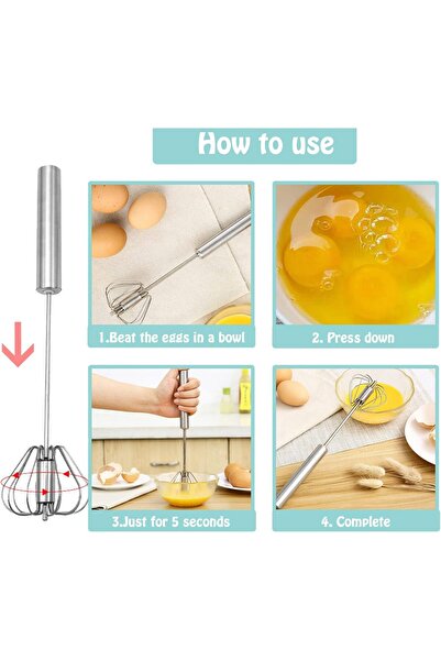 ZUZU MADE Basmalı Yumurta Çırpıcı , Mutfak Makası ve Şef Cımbız Maşa 27 Cm