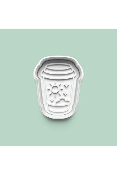 AKTASTORE Coffee Cup Figured Cookie Mold and Sugar Dough Mold 0972-4