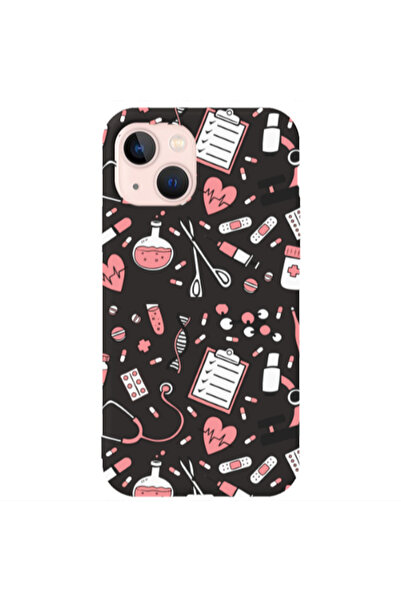 Other Apple iPhone 13 Laboratory Black Colored Silicone TPU Θήκη