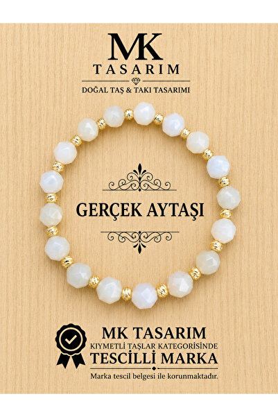 MK tasarım Real Moonstone Bracelet Mk.7000.843- Comfort-Peace-Energy- Stress ...