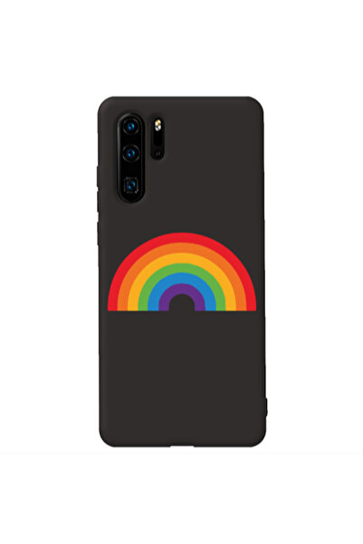 Other Huawei P30 Pro Rainbow Mini Black Colored Silicone TPU Θήκη