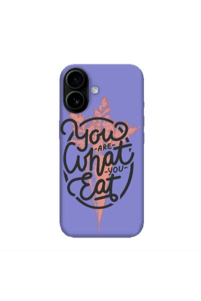 Other Apple Iphone 16 plus You are What You Eat Purple Colored Silicone TPU Θήκη
