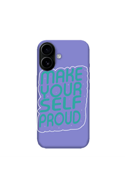 Other Apple Iphone 16 plus Make Your Self Proud Purple Colored Silicone TPU Θήκη