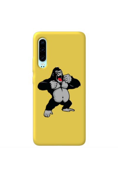 Other Huawei P30 Angry Gorilla2 Yellow Colored Silicone TPU Θήκη