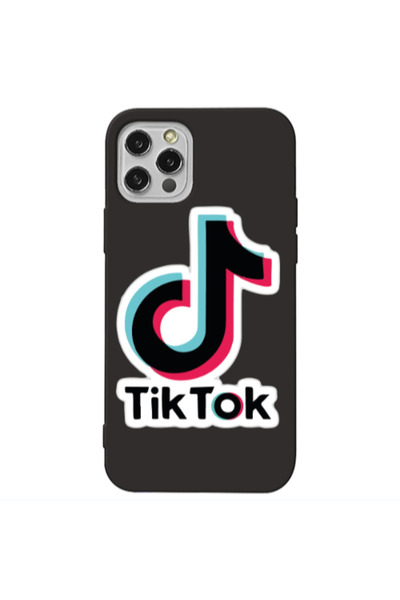 Other Apple iPhone 12 Pro Tik Tok Black Colored Silicone TPU Θήκη