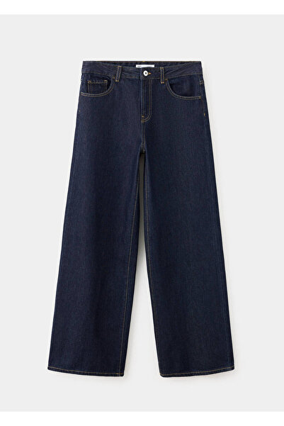 Mango Teen Wide leg yüksek bel jean pantolon