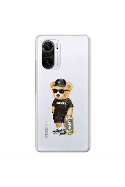 Other Xiaomi Poco F3 Bear with glasses Transparent Silicone TPU Θήκη