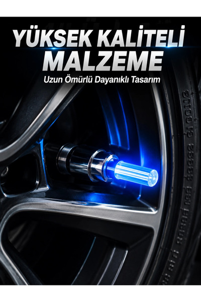 Twin Store 4 Pieces Led Tire Valve Light with Motion Sensor for Cars