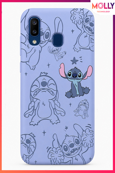 Molly Baby Blue Stitch Sweet Freakery Pattern Silicone Case for Samsung Galax...
