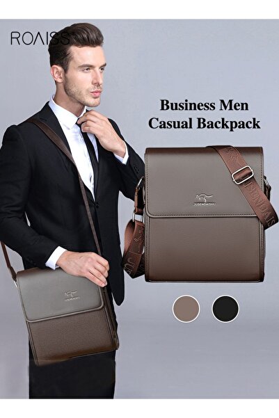 ROAISS Men's Business Briefcase Versatile Shoulder Crossbody Bag Ideal for Bu...
