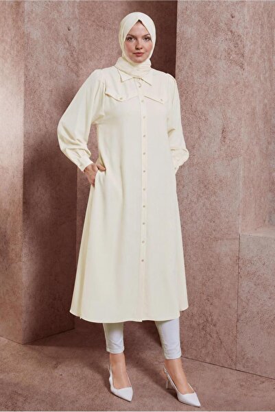 Alvina SHIRT COLLAR LONG TUNIC 43860