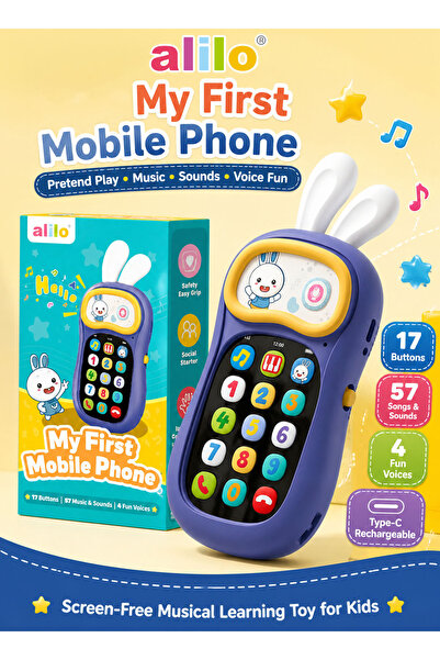 Alilo My First Mobile Phone Musical Toy For Kids With Voice Changer 57 Songs ...