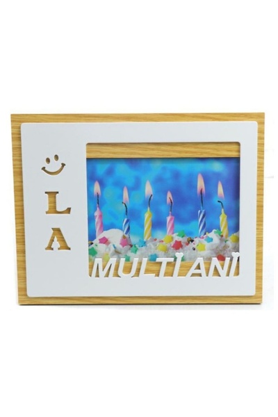 MC Micostore Rama foto, MDF, 10x15cm, No.R-03, mesaj "La Multi Ani"