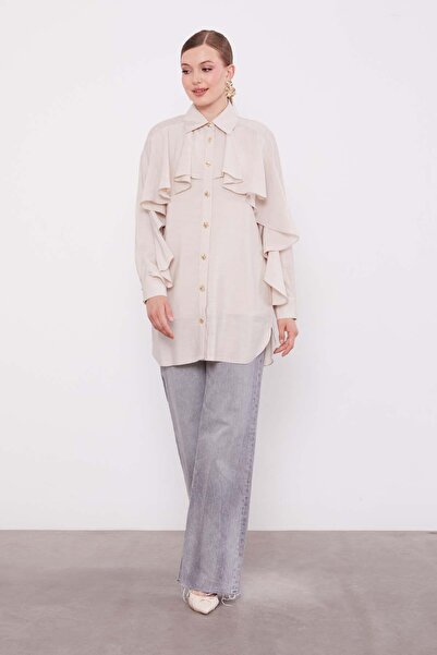 Levidor Stone Flywheel Detail Buttoned Shirt