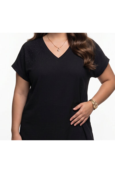 DAIDO Aerobin blouse with stone knotted right shoulder