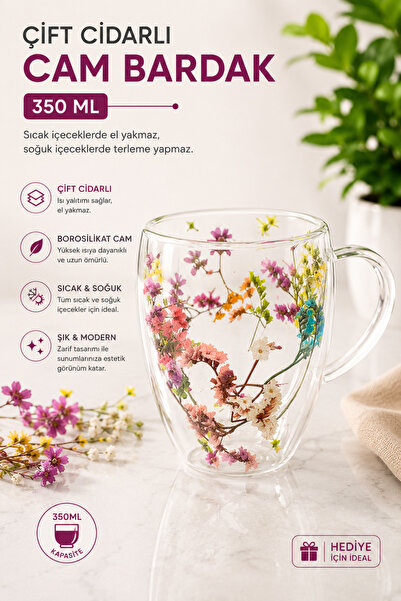 Evsun Home Collection Double Walled Glass 350ml
