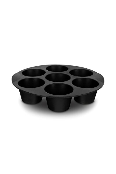 NEXTLY Formă de silicon pentru brioșe - cu 7 compartimente, compatibilă cu fr...