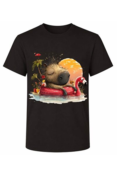 ROLY Unisex Cotton Capybara Print T-Shirt