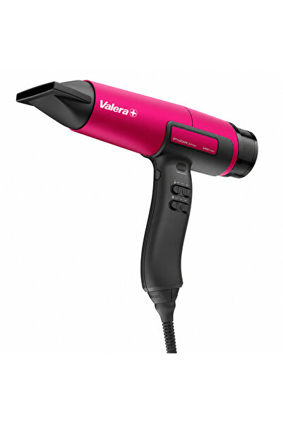 Valera Uscator de par profesional All-in-One, styling si uscare, StyleCare AI System 2400 W, Feon, 18 setari de temperatura/flux, 6 accesorii, manusa termorezistenta,67 dB(A), 295 g, roz/negru