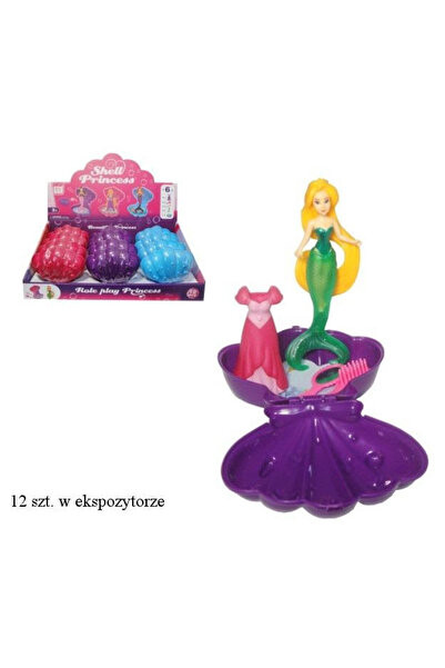 Swede Papusa sirena Shell Princess, cu set de accesorii, din vinil, multicolo...