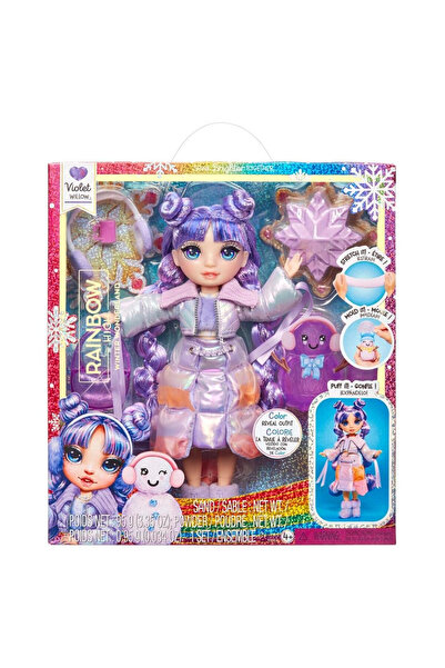 MGA Papusa Winter Wonderland Violet Willow, din vinil, cu zapada magica, cuti...