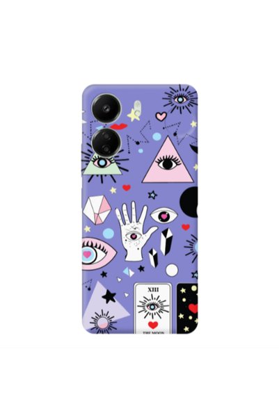 Other Xiaomi Redmi 13C Pyramid eyes Purple Colored Silicone TPU Θήκη