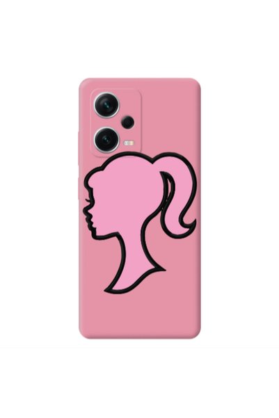 Other Xiaomi Poco X5 Line girl Pink Colored Silicone TPU Θήκη