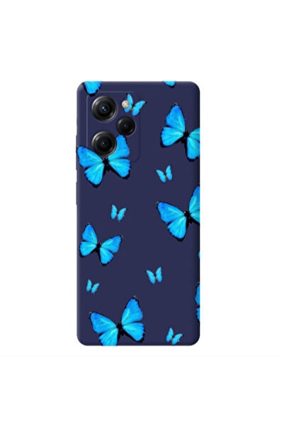 Other Xiaomi Poco X5 Pro Mix Butterfly Dark blue Colored Silicone TPU Θήκη
