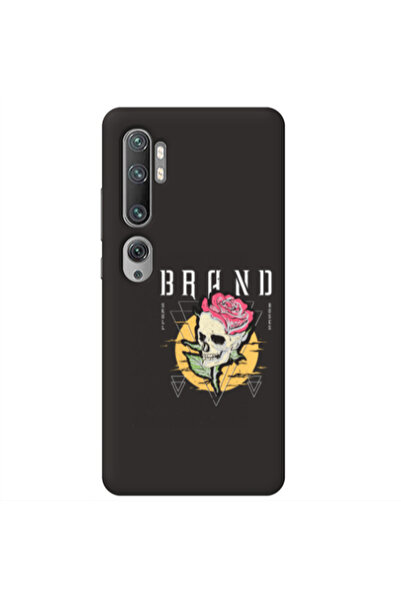 Other Xiaomi Mi Note 10 Skull Roses Black Colored Silicone TPU Θήκη