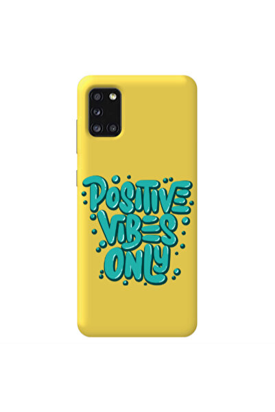 Other Samsung A31 Positive Vibes Only Yellow Colored Silicone TPU Θήκη