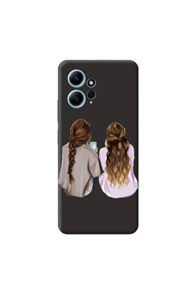 Other Xiaomi Redmi Note 12 4G Friends Black Colored Silicone TPU Θήκη