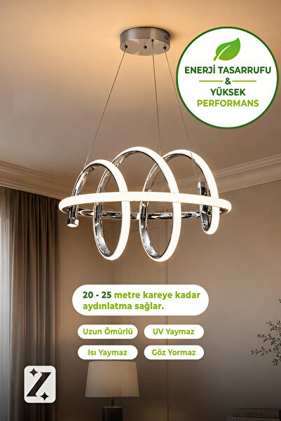 Zeda Teknoloji Light Güney LED Avize - Aydınlatma 3 Renk Yanar