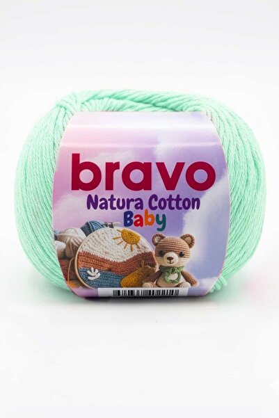 Bravo Natura Cotton Baby %100 Pamuk Amigurumi, Punch ve Bandana Örgü İpi 50 g...