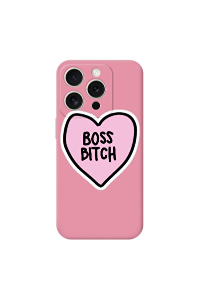 Other Apple Iphone 16 Pro Boss Bitch Pink Colored Silicone TPU Θήκη