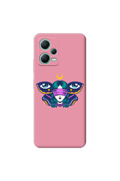Other Xiaomi Redmi Note 12 Pro 5G Eye in my ear Pink Colored Silicone TPU Θήκη