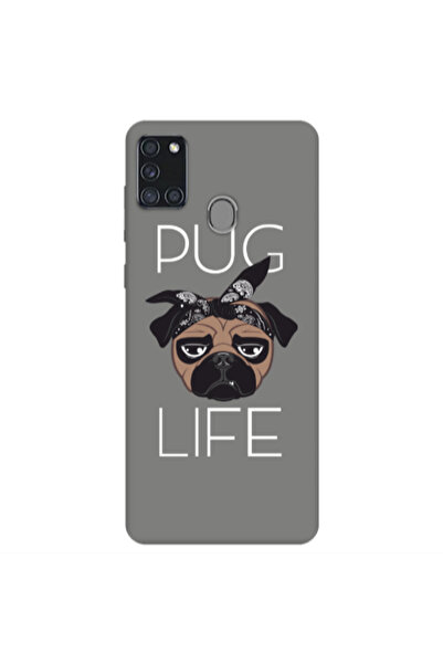 Other Samsung A21S Pug Life Grey Colored Silicone TPU Θήκη