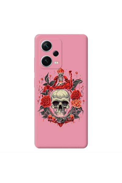 Other Xiaomi Poco X5 Flower head Pink Colored Silicone TPU Θήκη