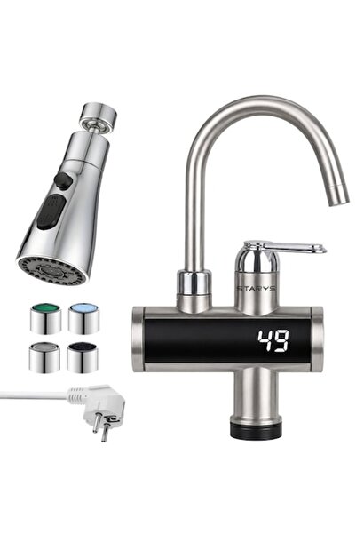 STARYS Robinet electric instant pentru apă caldă STARYS, Afișaj LCD digital, ...