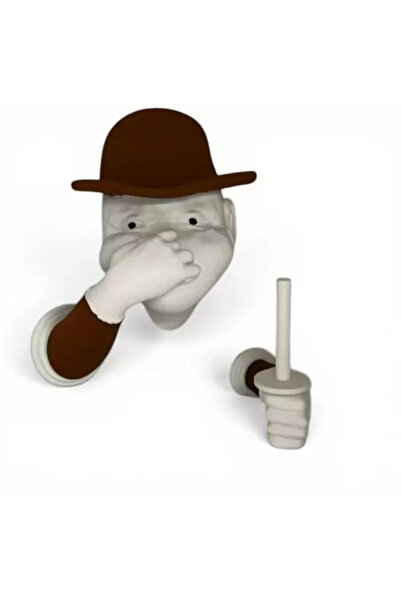 Generic Brand 3D Human Figure Toilet Paper Holder – Fun Bathroom Decor Brown
