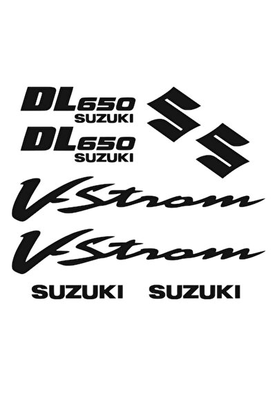 OEM Σετ 8 αυτοκόλλητων Suzuki DL 650 V-Strom, 22εκ x 22εκ, μαύρα