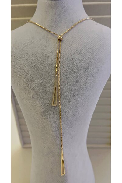 Gosea Gold Color Geometric Dangle Women's Necklace |   Adjustable Chain, Mini...