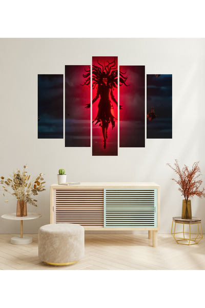 tablomaxtbx 5 Parça Scarlet Witch Marvel Zombies Dekoratif MDF Tablo Seti Duvar