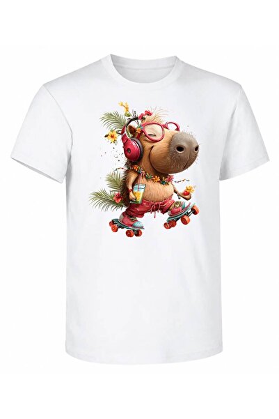 ROLY Unisex Cotton Capybara Print T-Shirt