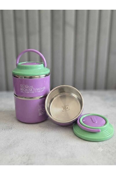Lider MAGNESİA Stainless Steel 2-Layer Lunch Box 660+400ml Lunch Box