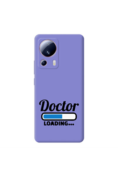 Other Xiaomi Mi 13 Lite Doctor Loading Purple Colored Silicone TPU Θήκη